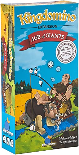 Blue Orange Games Kingdomino Age of Giants Expansion - Kids, Family or Adult Strategy Board game extension for award winning Kingdomino or Queendomino games - 2 to 5 players. Recommended for ages 8+