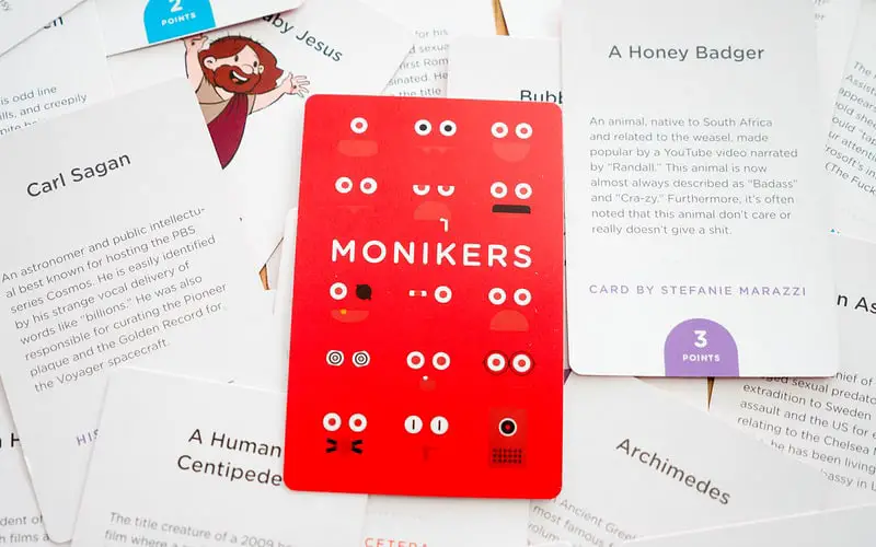 Playing Monikers Board Game