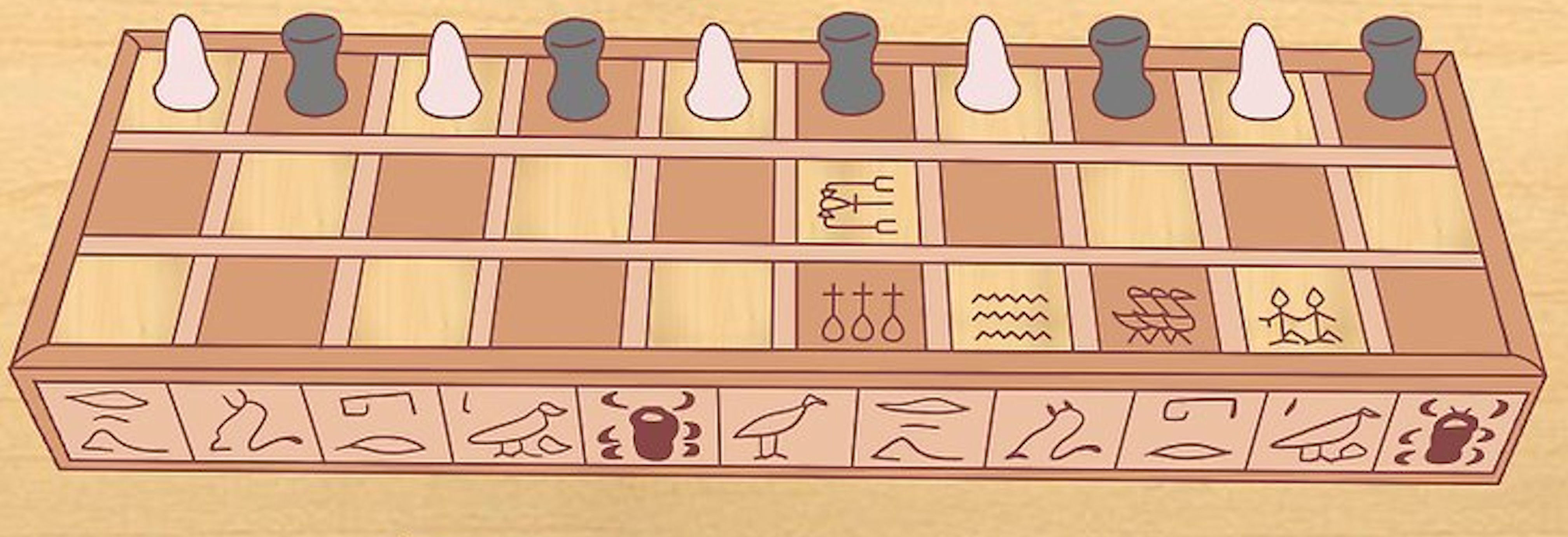 Senet - Game of 30 Squares - Ancient Games - Playing the Board ...